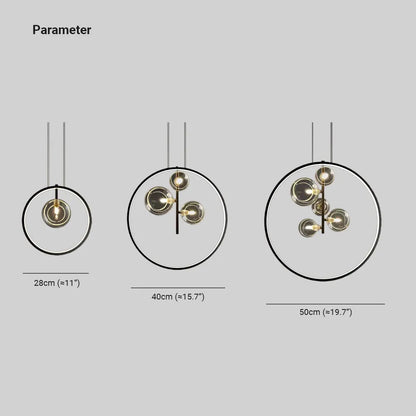 Arisha Nordic Glass Bubbles LED Modern Pendant Light for Dining Room