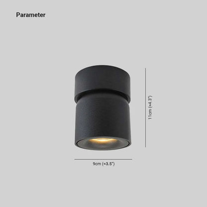 Plafonnier LED encastré Kilo Spotlight, noir/blanc