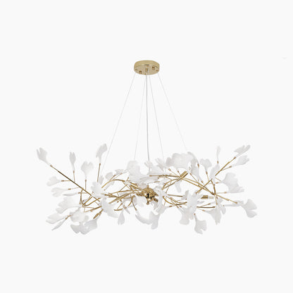 Olivia Luxury Ceramic Chandelier Large Foyer, Gingko leaf, Living Room
