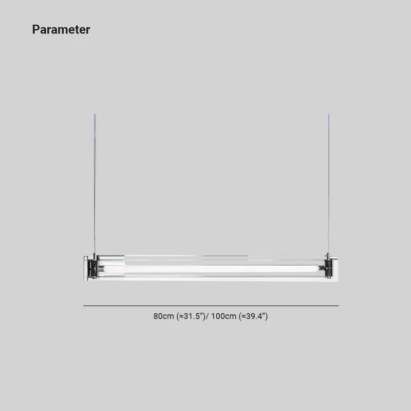 Lampe à suspension linéaire minimaliste en métal Arisha, blanc