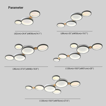 Arisha Round Flush Mount Ceiling Light 3 Colour 3/4/5/6/7 Heads