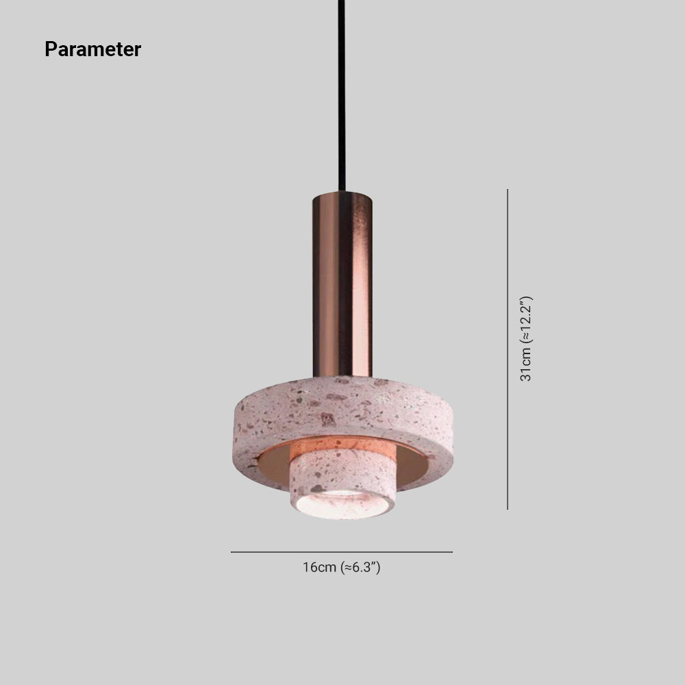 Arisha moderne bunte LED-Pendelleuchte im Art-Deco-Stil, Terrazzo