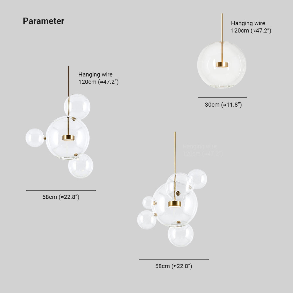 Valentina Modern Bubble Cluster  Pendant Light Gold