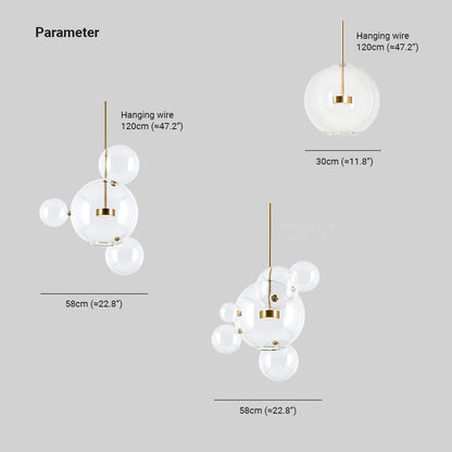 Valentina Modern Bubble Cluster  Pendant Light Gold