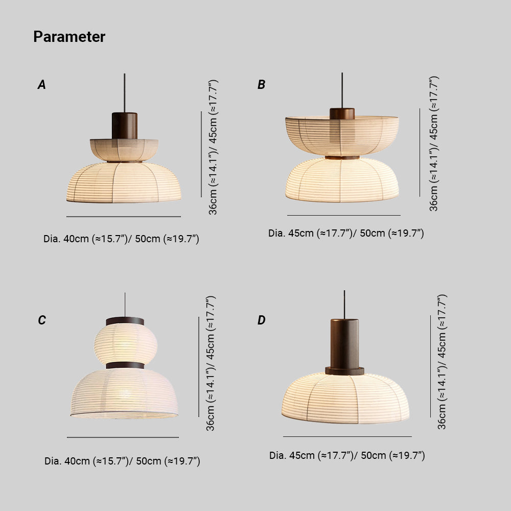 Suspension rétro en tissu et métal Muto, 2 styles
