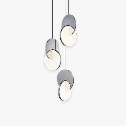 Arisha Pendant Light, Disc, Gold/Silver
