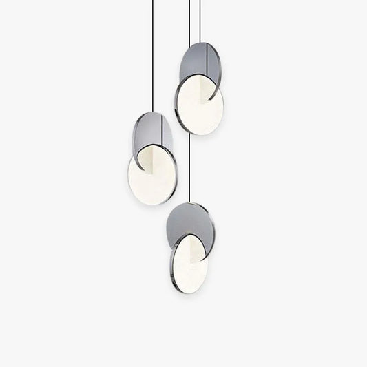 Arisha hanglamp, schijf, goud/zilver