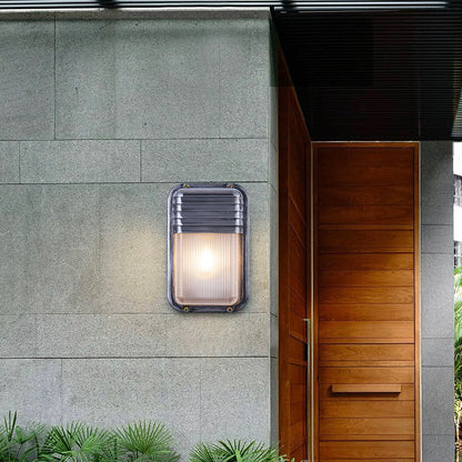 Wyre Wall Lamp Geometric Modern Metal Glass Outdoor