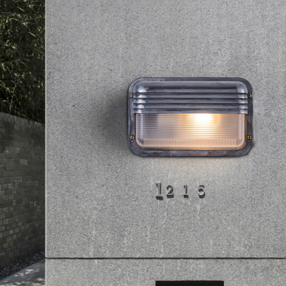 Wyre Wall Lamp Geometric Modern Metal Glass Outdoor