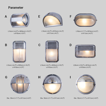 Wyre Wall Lamp Geometric Modern Metal Glass Outdoor