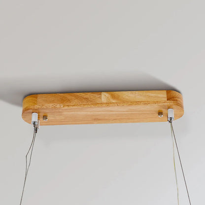Veon Contemporary Oval Wooden Pendant Light