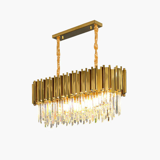 Kristy Nordic postmoderne luxe gouden kristallen kroonluchter voor eetkamer en woonkamer