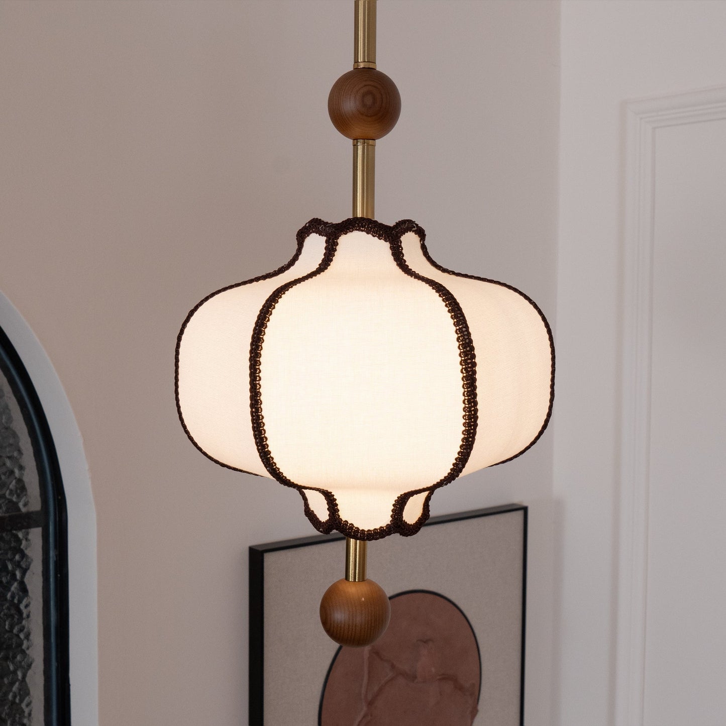Aura Pendant Light Lantern Fabric