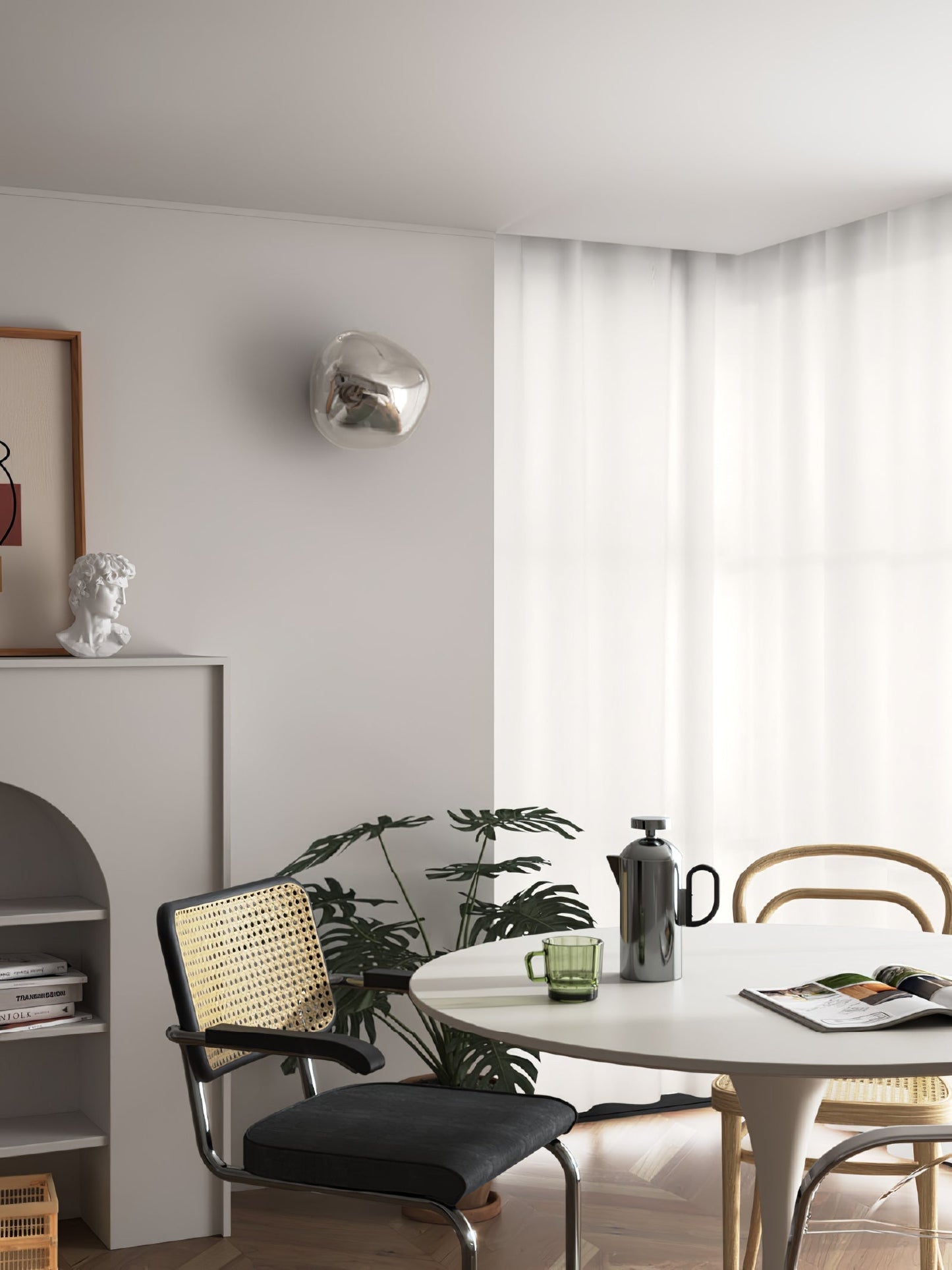 Auden Amber Glass Wall Lamp