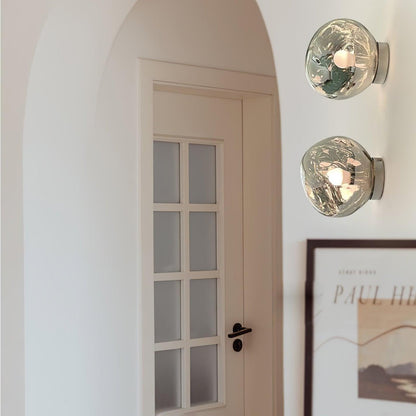 Auden Amber Glass Wall Lamp