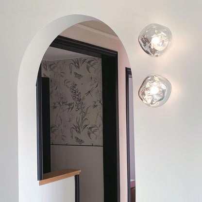 Auden Amber Glass Wall Lamp