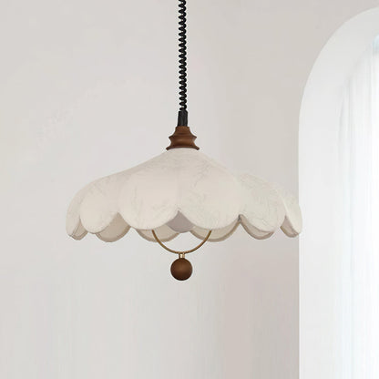 Pendant Lamp Petals with Pattern Vintage Floral French Elegance