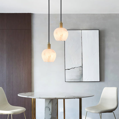 Ritta Pendant Light Flower-shaped  Alabaster