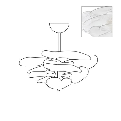 Lotus Lustre Verre Contemporain Feuille En Couches