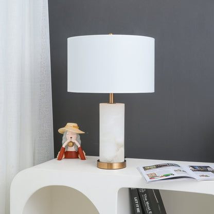 Zosilis Cylindrical Alabaster Table Lamp