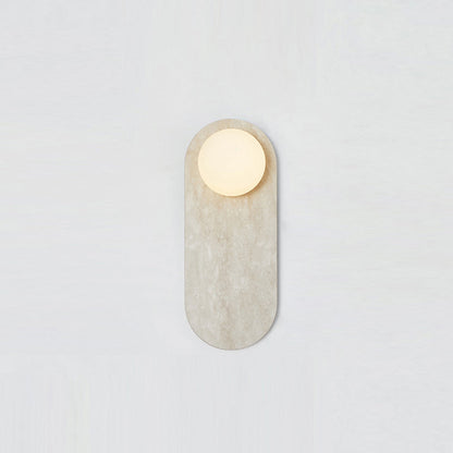 Sylv Oval Wall Lamp Marble