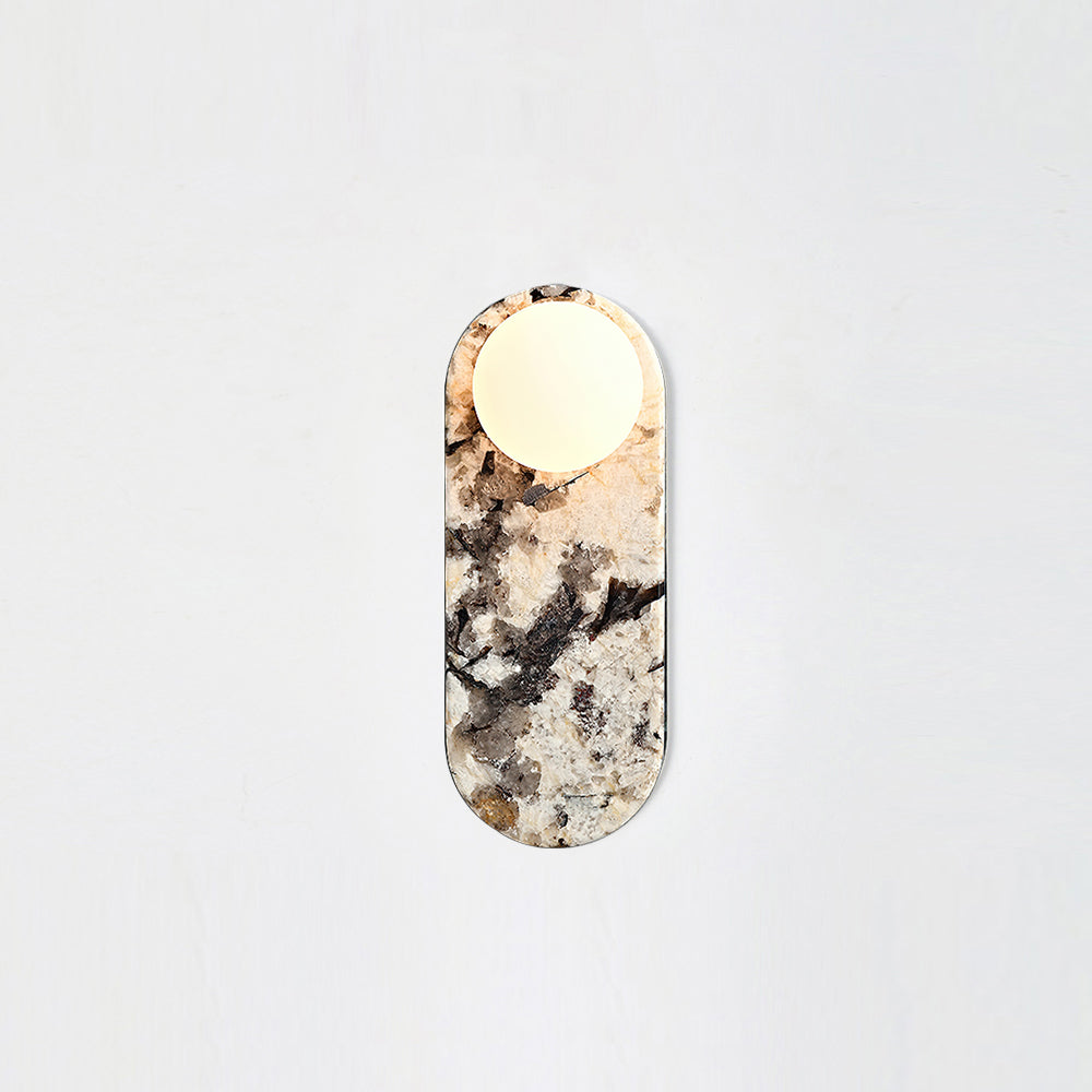 Sylv Oval Wall Lamp Marble
