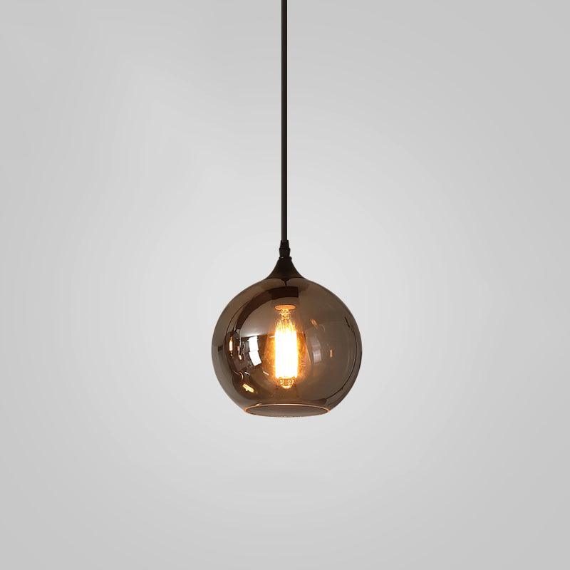 June Suspension minimaliste en verre fumé gris