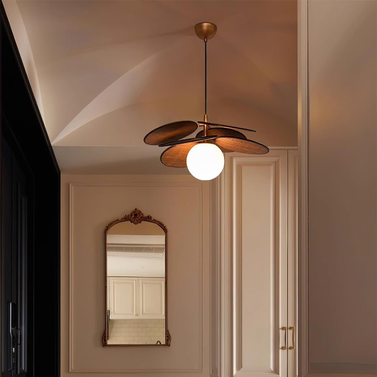 Florin Wooden Petal Pendant Light