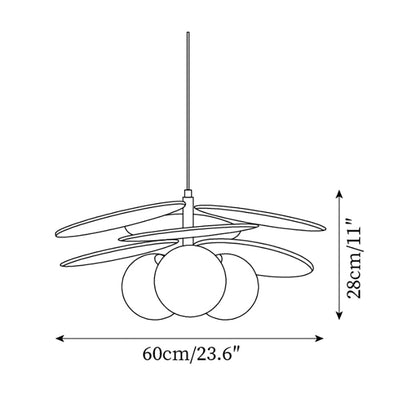 Florin Wooden Petal Pendant Light