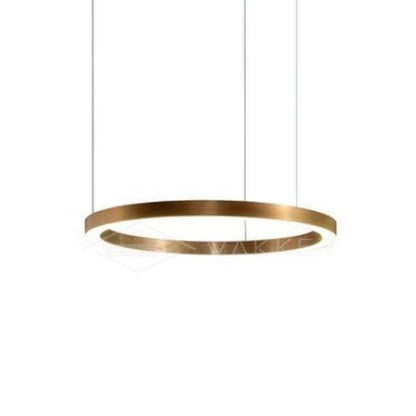 Arisha Modern LED Metal Large Multi Ring Adjustable Living/Dining Room Pendant Light, Gold