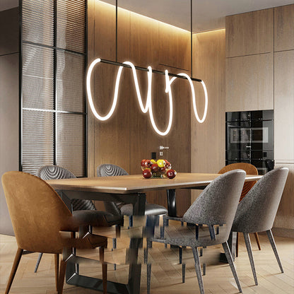 Arisha Curved & Linear Semi Flush Mount Ceiling Light, Gold