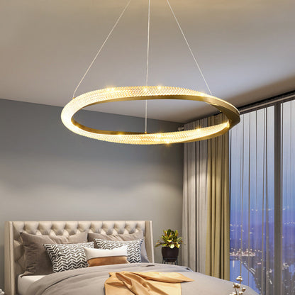 Arisha Minimalist Ring Spiral Shape  Pendant Light,Gold
