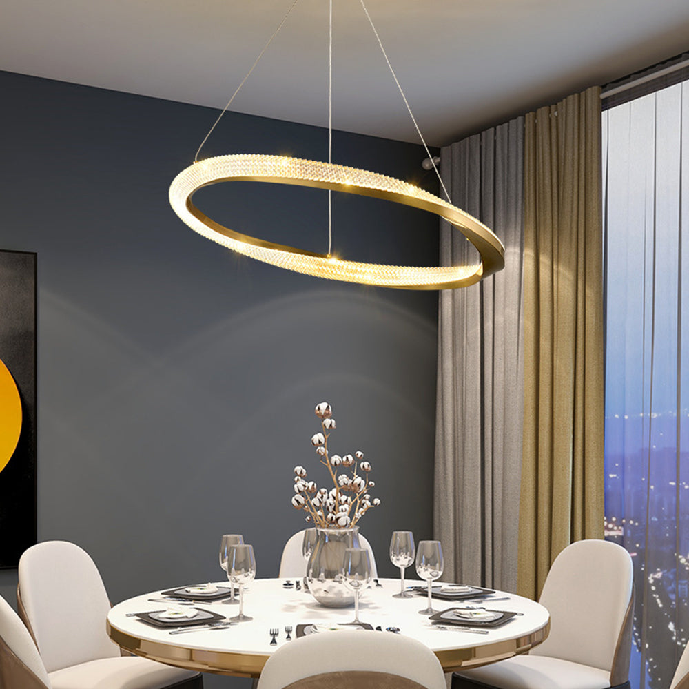 Arisha Minimalist Ring Spiral Shape  Pendant Light,Gold