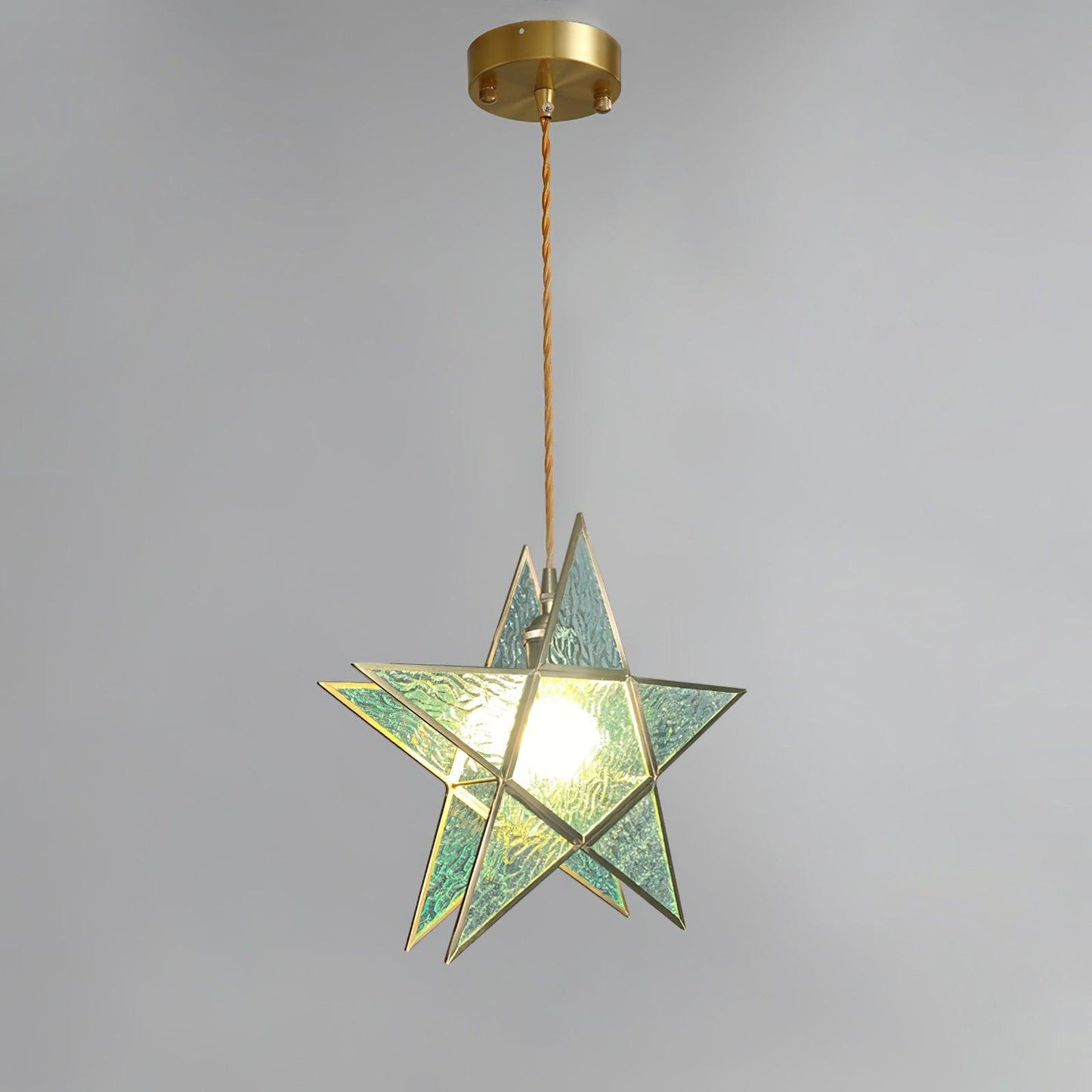 Lione Pink Stained Glass Pendant Light