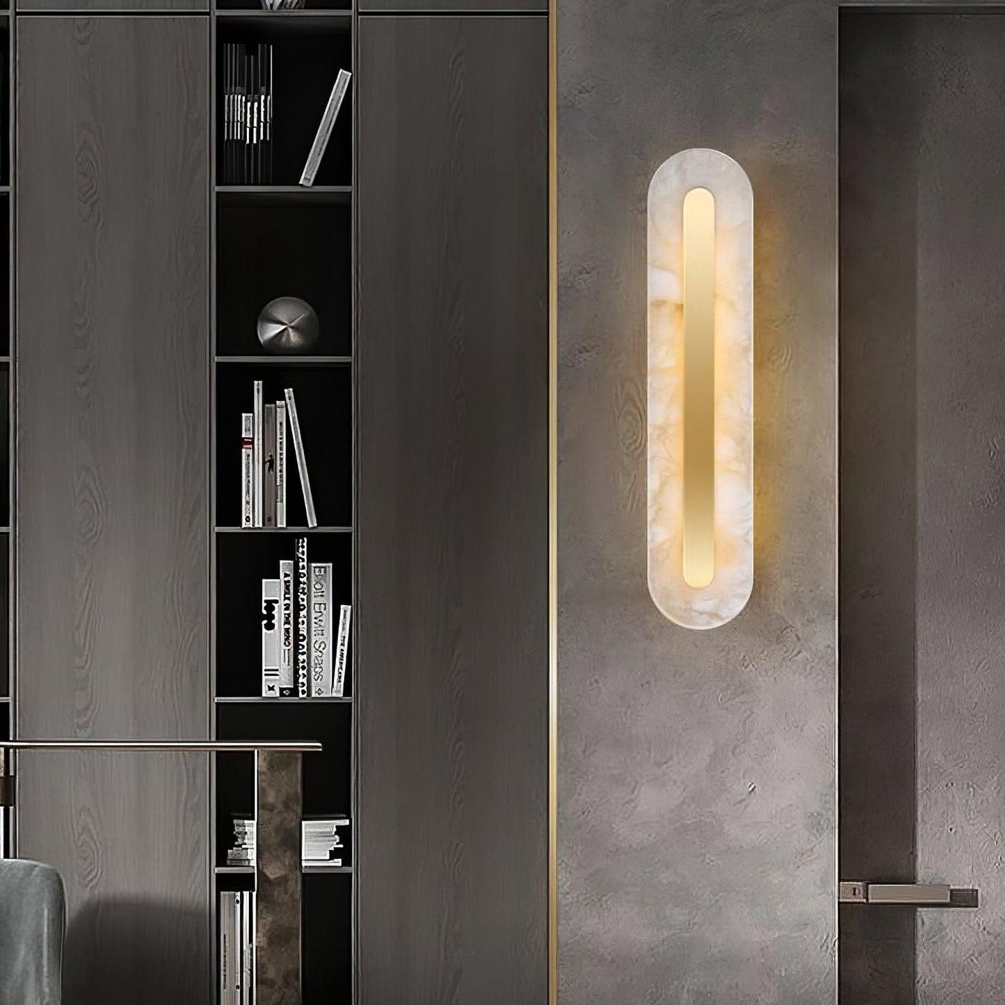 Kristy Alabaster Rounded Wall Lamp