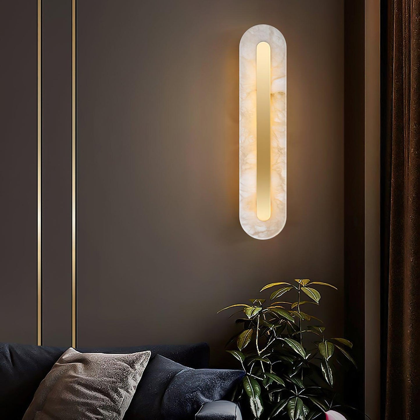 Kristy Alabaster Rounded Wall Lamp