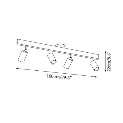 Veril Track Lighting Spotlight Wood