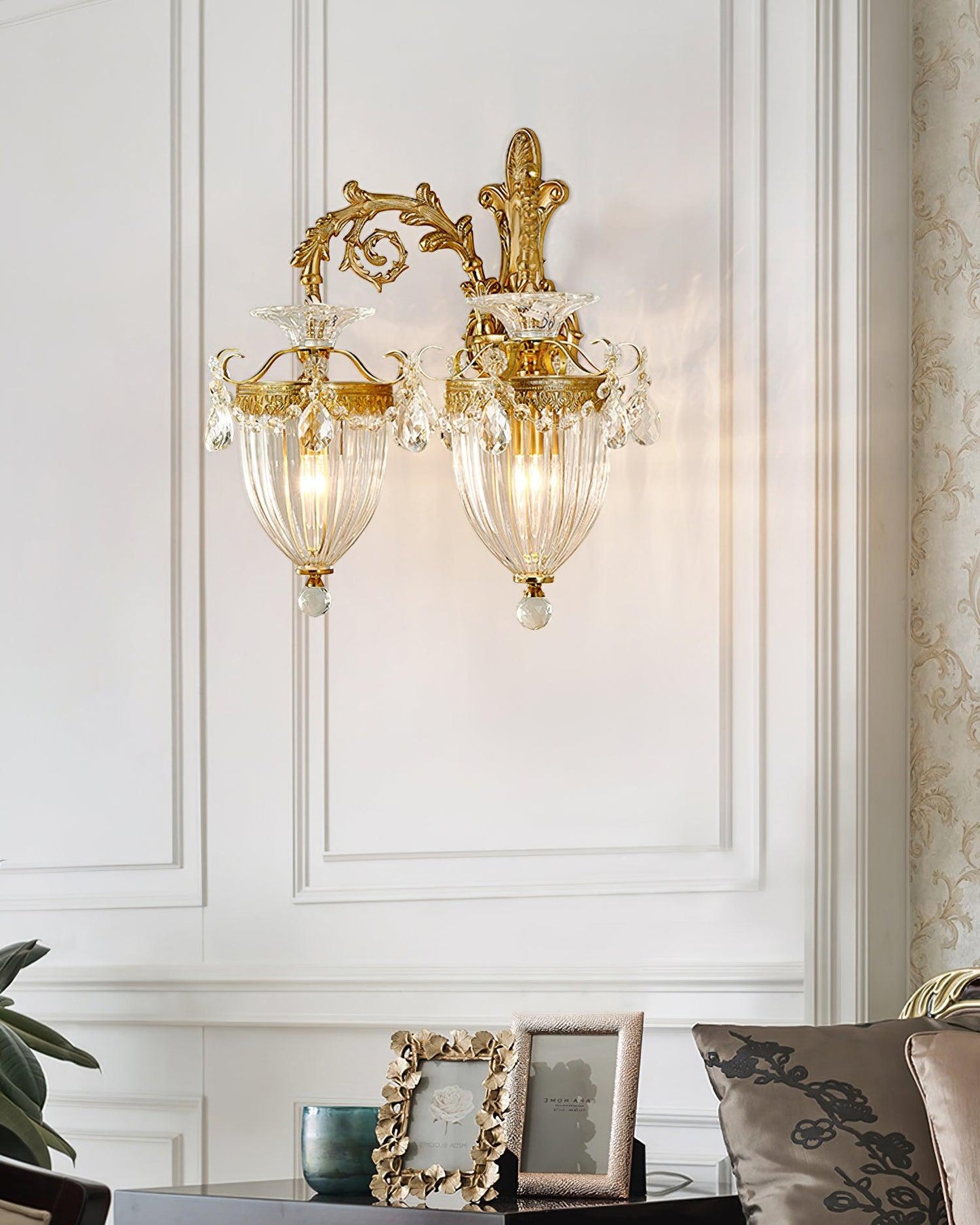 Elosia Gold Double Wall Lamp