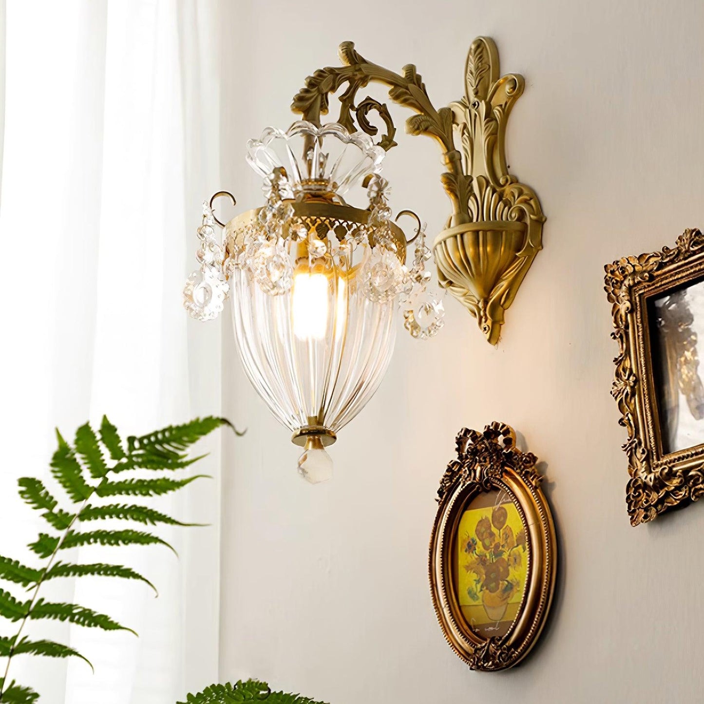 Elosia Gold Double Wall Lamp