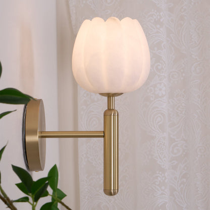 Valentina Alabaster Flowers  Wall Lamp
