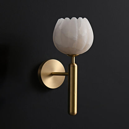 Ralin Alabaster Flowers Wall Lamp