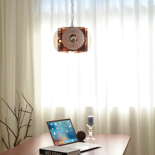 Valentina Design Pendelleuchte aus braunem Glas für Esszimmer/Wohnzimmer
