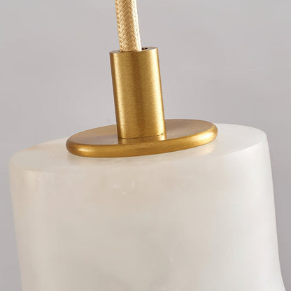 Ritta Alabaster Pendant Light Brass Luxurious