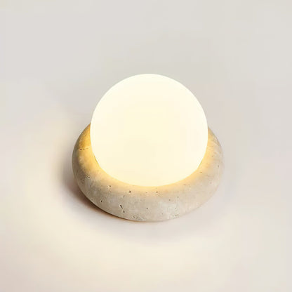 Riita Lampe de table globe en travertin Mini Maga
