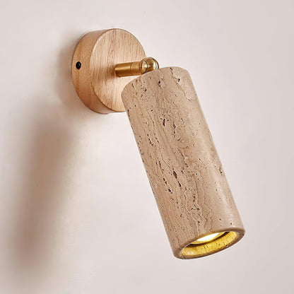 Travion Adjustable Travertine Wall Sconce