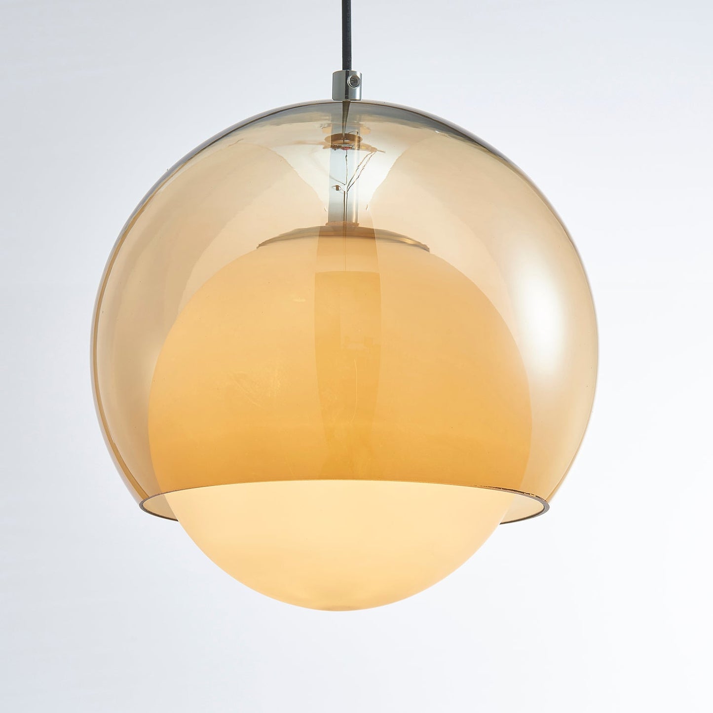 Pendant Light Double Globe Shade Glass Modern Minimalist Ambient