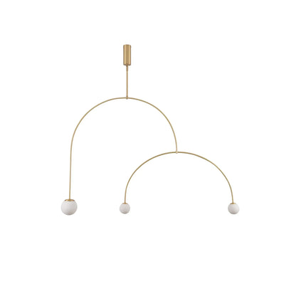 Arisha Minimalist Linear Mobile Pendant Light, Black