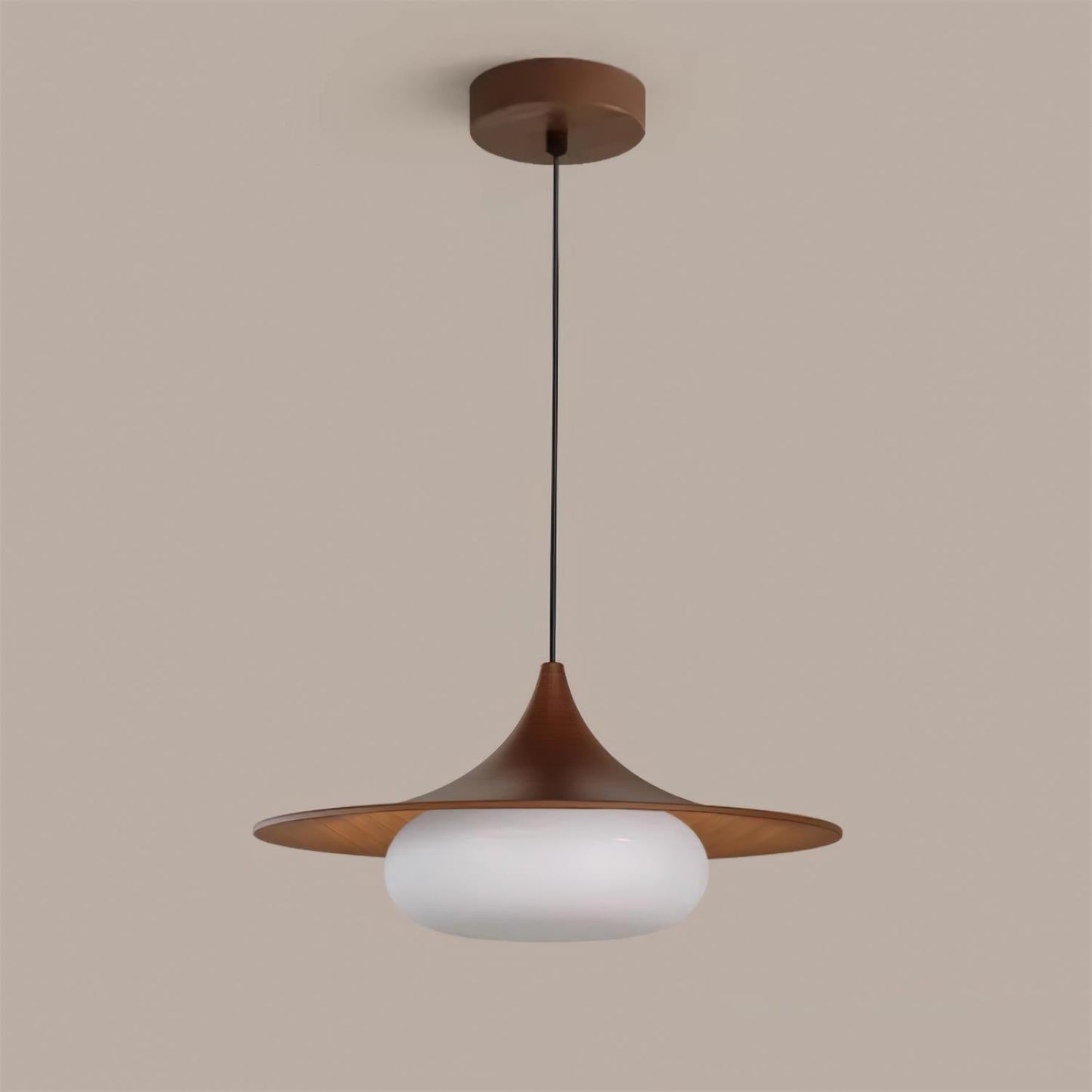 Ovelis Wooden Canopy Pendant Light