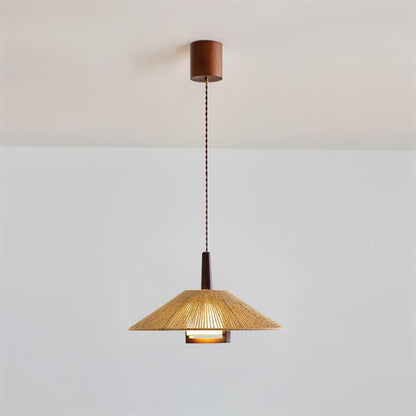 Fidoya Woven Rattan Cone Pendant Light