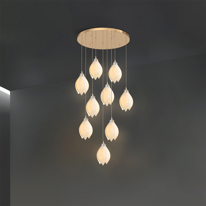 Suspension en métal et céramique Olivia, pour salon ou chambre
